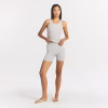 Heather Gray Animejisho Norvexa Ribbed Scoop Neck Fitted Tank Top Sleeveless Style