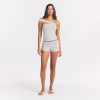 Heather Gray Animejisho Zelmira Fitted Lounge Shorts High Rise Stretch Style
