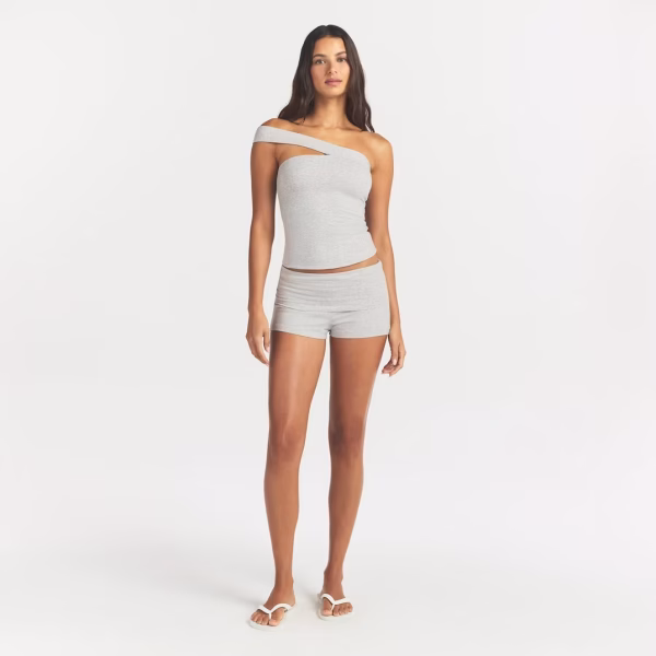 Heather Gray Animejisho Zelmira Fitted High Rise Lounge Shorts