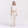 Ivory Animejisho Zelmavia Ribbed Drawstring Wide Leg Lounge Pants Relaxed Fit